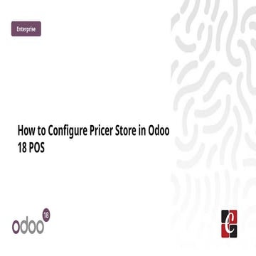 How to Configure Pricer Store in Odoo 18 POS