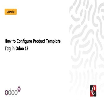 How to Configure Product Template Tag in Odoo 17