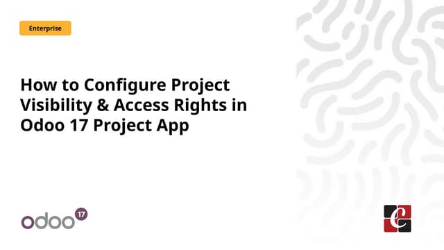 How to Configure Project Visibility & Access Rights in Odoo 17 Project App