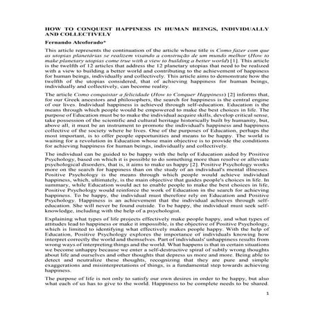 HOW TO CONQUEST HAPPINESS IN HUMAN BEINGS, INDIVIDUALLY AND COLLECTIVELY.pdf