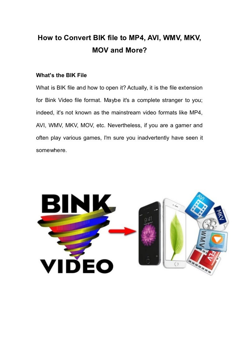 Convert To Bik File – Video Converter Online – TIXE