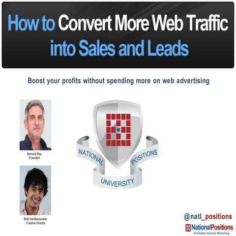 How to Convert More Traffic Into Sales and Leads