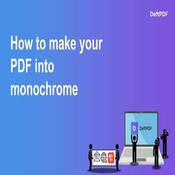 How to convert pdf to monochrome
