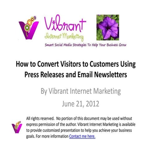 How to convert visitors to customers using press releases and email marketing