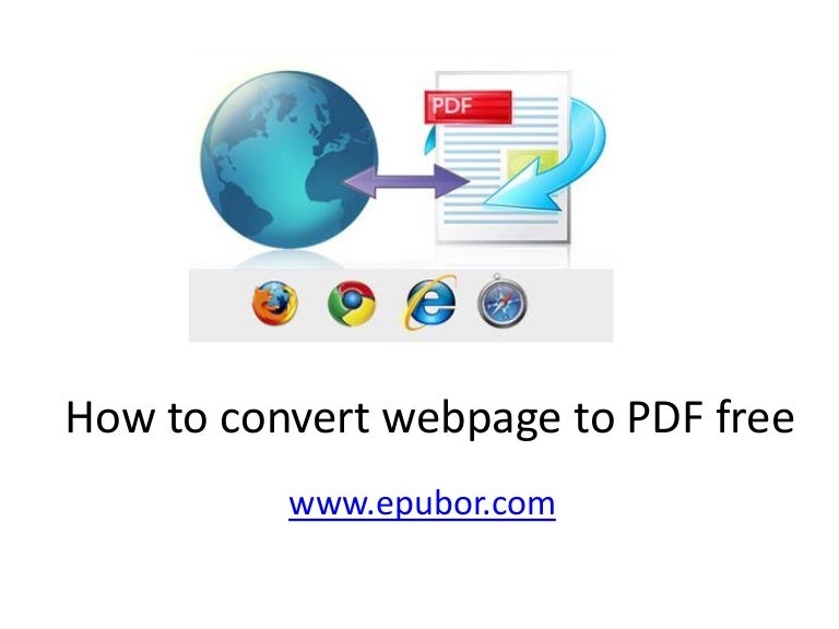 How to convert webpage to pdf free