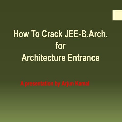 How To Crack JEE-B.Arch. for Architecture Entrance