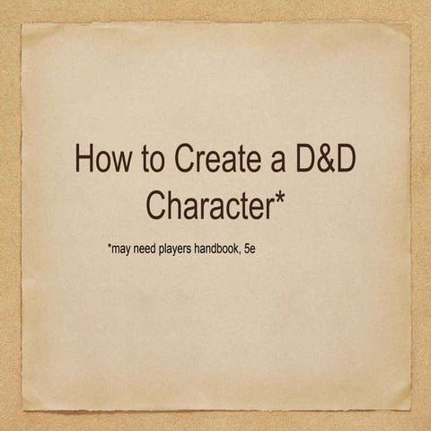 How to Create a Dungeons and Dragons Character