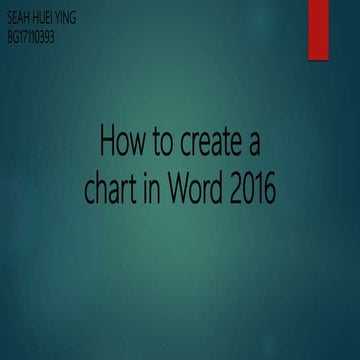 How to create a chart in word 2016 | PPTX