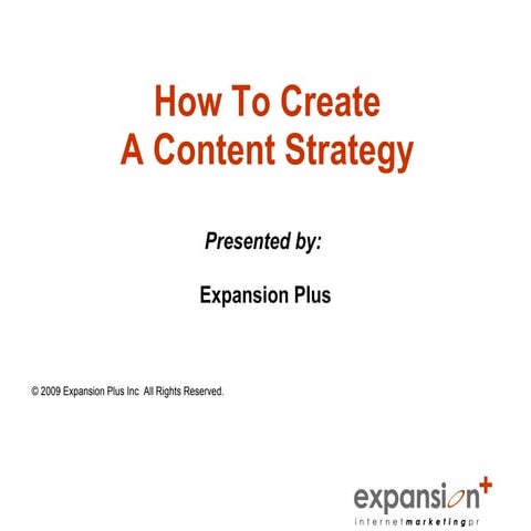 How To Create A Content Strategy