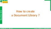 How to create a document library in...