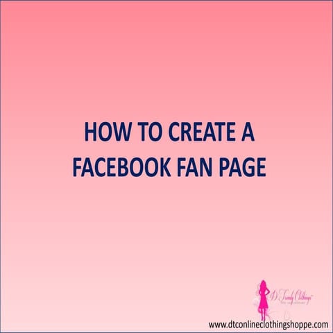 How to create a facebook fan page