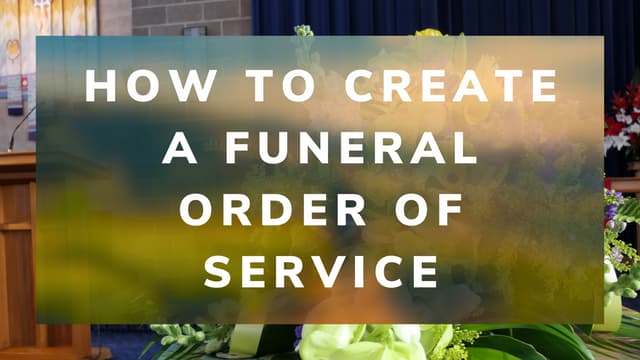The 4 Steps of a Traditional Funeral Service | PDF