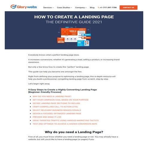 How to create a landing page | PDF