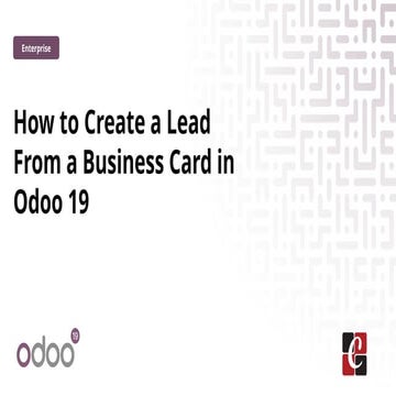 How to create a lead from a business card in odoo19