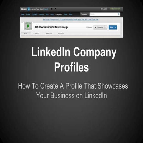 How to create a linked in company profile
