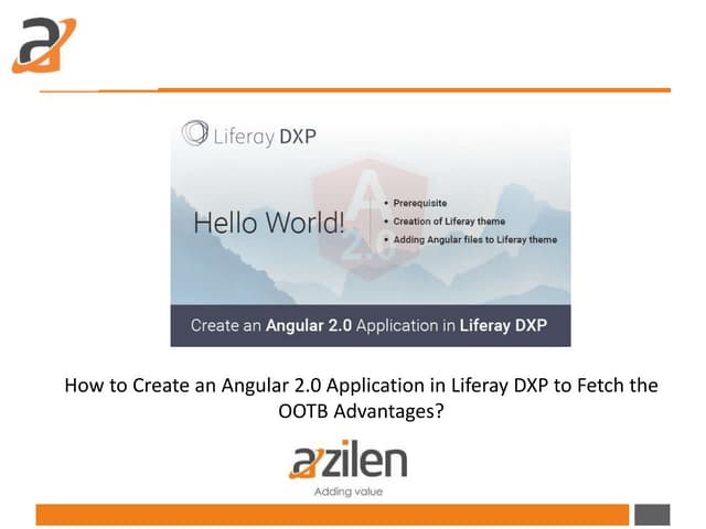 How to create an angular 2.0 application in liferay dxp to fetch the ootb adv...