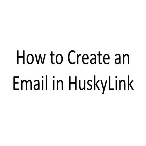 How to create and an email in husky link