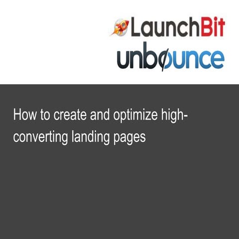 How to create and optimize high converting landing pages