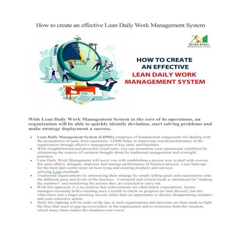 How to create an effective lean daily work management system 