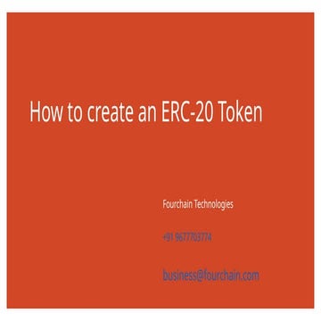 How to create an ERC-20 Token Development