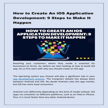 How to Create An iOS Application Development 9 Steps to Make It Happen ...