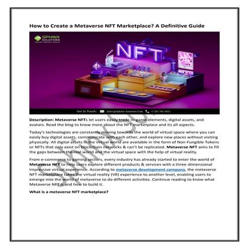 How to Create an NFT Marketplace in Metaverse.pdf