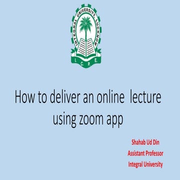 How to create an online  lecture