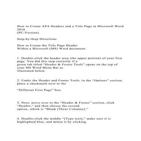 How to Create APA Headers and a Title Page in Microsoft Word 2.docx