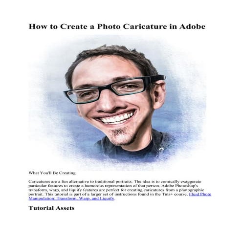 How to create a photo caricature in adobe photoshop