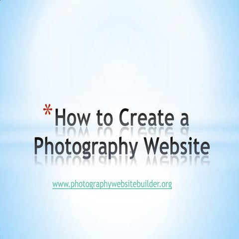 How to Create a Photography Website