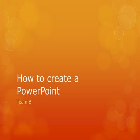 How to create a power point