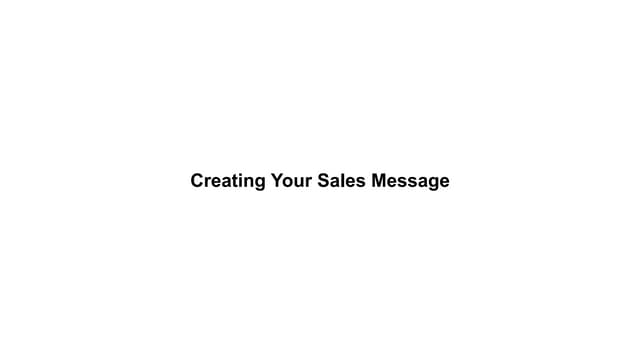 How to Create a Sales Message