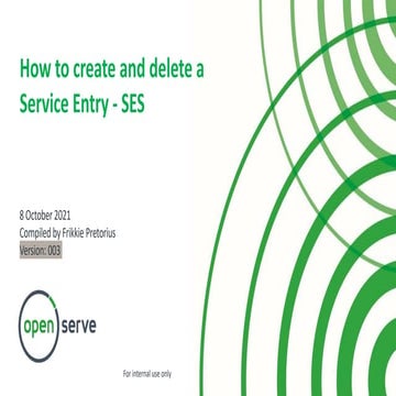 HOW TO CREATE A SERVICE ENTRY ML81N TRAINING SLIDE PACK.pptx