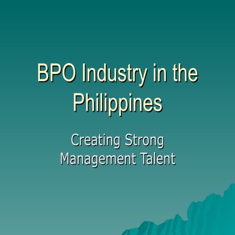 How To Create A Strong Management Talent In The BPO