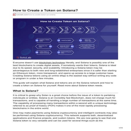 How to Create a Token on Solana | SoluLab