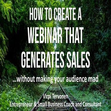 How to Create a Webinar that Generates Sales