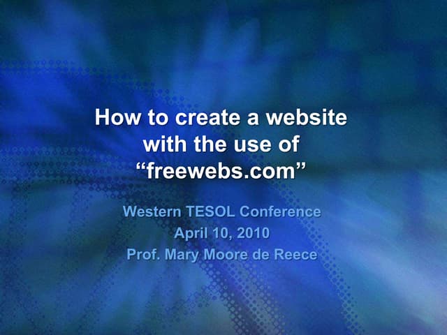How To Create A Website With The Use
