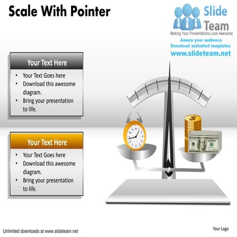 How to create balance time and money power point slides and ppt diagram prese...