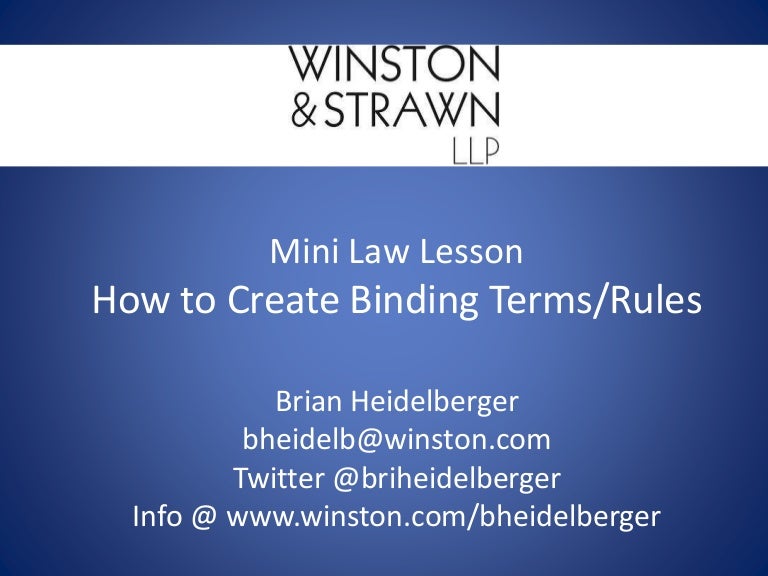 How to Create Binding Terms/Rules