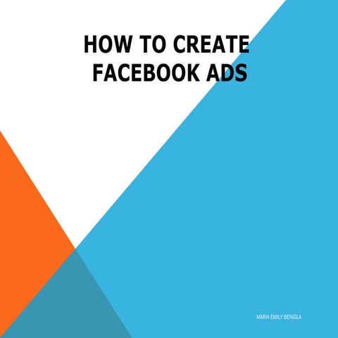 How to create facebook ads