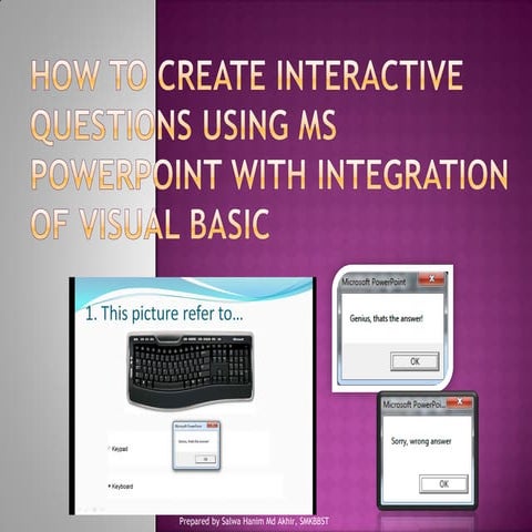 How to create interactive questions using ms powerpoint