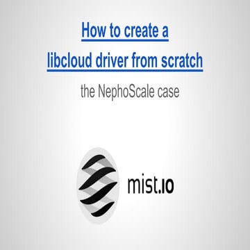 How to create a libcloud driver from scratch