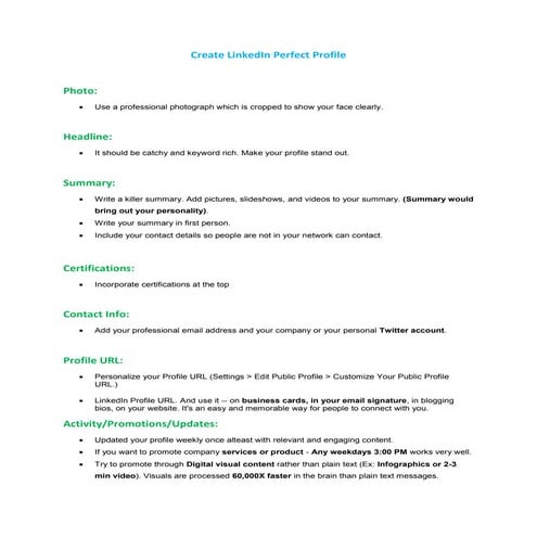 How to create a killer LinkedIn profile?