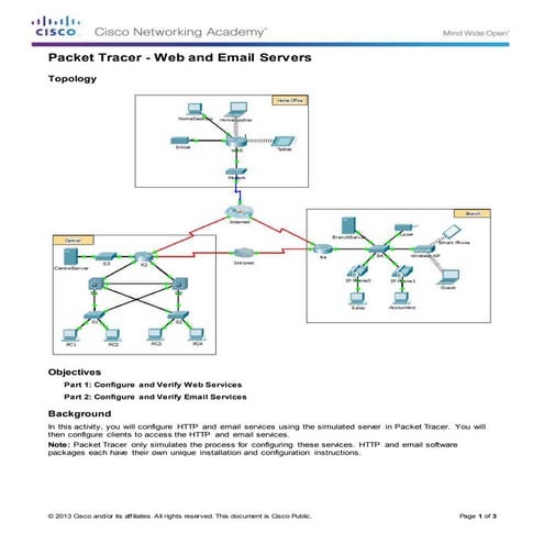 How to create mail server in cisco packet tracer | DOCX | Computer ...