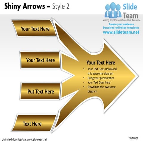 How to create  make converging arrows process power point slides and ppt pres...