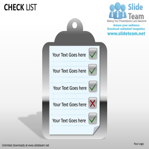 Check list powerpoint presentation templates | PPTX
