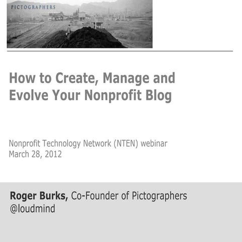 How to Create, Manage and Evolve your Nonprofit Blog