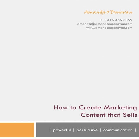 How To Create Marketing Content That Sells