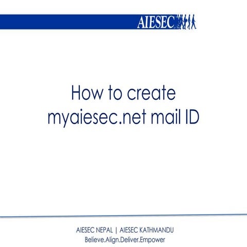 How to create myaiesec mail