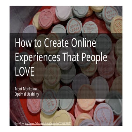 How to create online experiences that people love  - NZIM - 5 August 2011